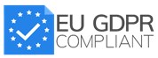 Abbildung des EU-Logos mit Schriftzug „GDPR Compliant“ (DSGVO-konform)